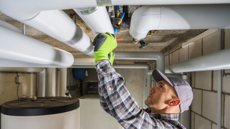Plumber repairing burst pipe and major leak in Snohomish County home.