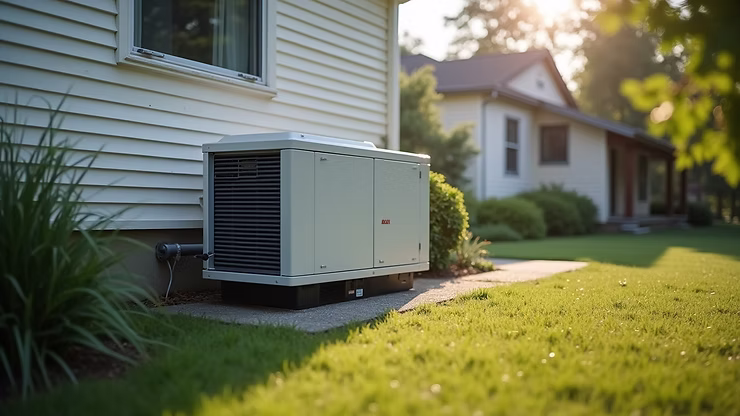 Standby home generator installation providing backup power during outages in Snohomish, Washington.